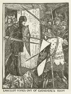 Lancelot sale de la habitación de Ginebra